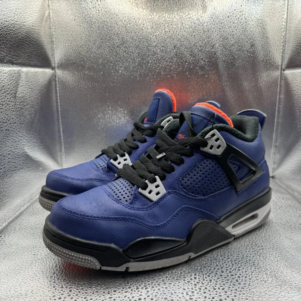 Size 7Y Nike Air Jordan 4 Retro Winter Loyal Blue Black Kids Sneaker‎ CQ9745 401